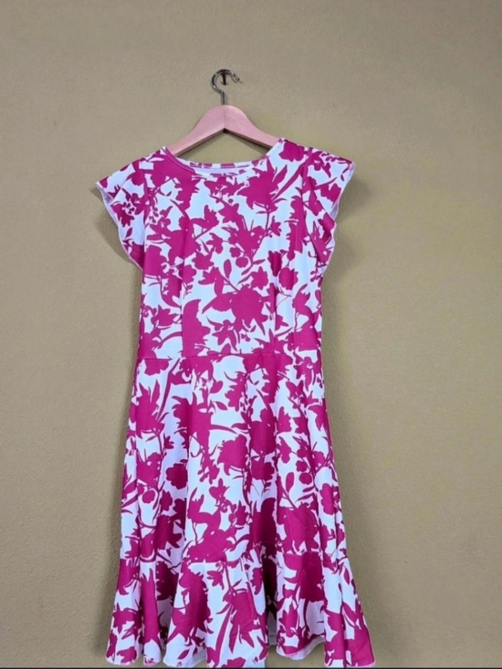 Floral Mini Dress in Pink & White